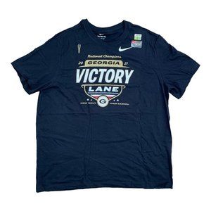 Georgia Bulldogs Nike CFP 2021 National Champions Locker Room Tee Size 2XL Black